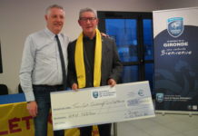 Le district de la Gironde remet un chèque à l’AFM Téléthon