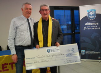 Le district de la Gironde remet un chèque à l’AFM Téléthon