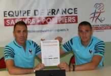 Deux girondins pour le stage de préparation avec l’équipe de France des pompiers