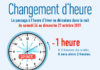 Attention : on passe à l’heure d’hiver