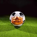 Soccer ball with protective mask