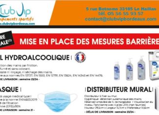 Protégez vos salariés avec masques et gels hydroalcooliques grâce à Club VIP !